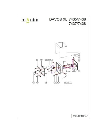DAVOS XL* APLIQUE EXTERIOR LED* 2*10W 3000K GRIS OSCURO